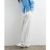 ストライプホワイト | ベルトデザインワイドパンツ | CRAFT STANDARD BOUTIQUE