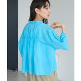 ブルー | バックギャザーポンチョシャツ | CRAFT STANDARD BOUTIQUE