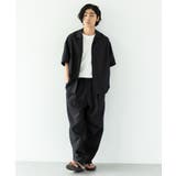 ブラック | 半袖リネン混セットアップ | CRAFT STANDARD BOUTIQUE