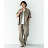ベージュ | 半袖リネン混セットアップ | CRAFT STANDARD BOUTIQUE