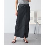 ブラック | 接触冷感/吸水速乾 アシンメトリーデニムスカート | CRAFT STANDARD BOUTIQUE