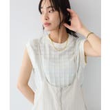 ライトグレー | リンクスチェックニットベスト | CRAFT STANDARD BOUTIQUE