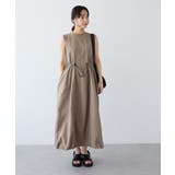 グレーベージュ | 吸水速乾/UVカットシアサッカーノースリーブワンピース | CRAFT STANDARD BOUTIQUE