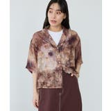 ブラウン | シアージャガード開襟シャツ | CRAFT STANDARD BOUTIQUE