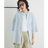 ストライプサックス | ハーフプラケット半袖シャツ【ユニセックス】 | CRAFT STANDARD BOUTIQUE