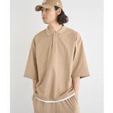 ベージュ | 接触冷感/速乾/UVカット レイヤードポロシャツ | CRAFT STANDARD BOUTIQUE
