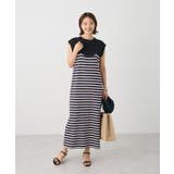 ネイビー | リブマルチボーダーキャミワンピース | CRAFT STANDARD BOUTIQUE