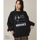 ブラック | 【PEANUTS/SNOOPY】スノーウォッシュボンディング裏毛スウェット | CRAFT STANDARD BOUTIQUE