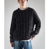 ブラック | スノーウォッシュケーブルニット | CRAFT STANDARD BOUTIQUE