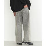 ハイブリーチケミカル加工デニムワイドパンツ | CRAFT STANDARD BOUTIQUE | 詳細画像4 