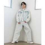 ハイブリーチケミカル加工デニムワイドパンツ | CRAFT STANDARD BOUTIQUE | 詳細画像10 