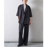 ブラック | 半袖ダブルテーラードセットアップ/上下セット | CRAFT STANDARD BOUTIQUE