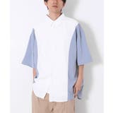 ブルー | 切替半袖シャツ | CRAFT STANDARD BOUTIQUE
