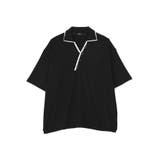ブラック | ダブルカラー変形ヘンリーネックT | CRAFT STANDARD BOUTIQUE