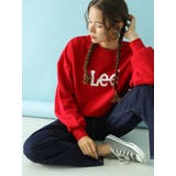 レッド | Lee×eathロゴプルオーバー | earth music&ecology