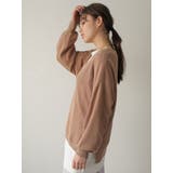 シャリ畦Vネックニットプルオーバー | earth music&ecology | 詳細画像3