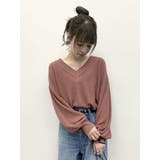 シャリ畦Vネックニットプルオーバー | earth music&ecology | 詳細画像16