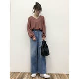 シャリ畦Vネックニットプルオーバー | earth music&ecology | 詳細画像17