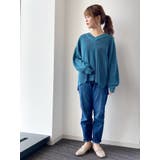 シャリ畦Vネックニットプルオーバー | earth music&ecology | 詳細画像21