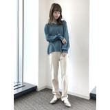 シャリ畦Vネックニットプルオーバー | earth music&ecology | 詳細画像27