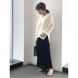 シャリ畦Vネックニットプルオーバー | earth music&ecology | 詳細画像29