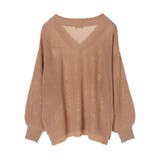 シャリ畦Vネックニットプルオーバー | earth music&ecology | 詳細画像30