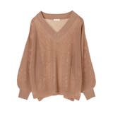 シャリ畦Vネックニットプルオーバー | earth music&ecology | 詳細画像37