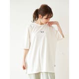 アイボリー | FILA カタカナミニロゴロングTシャツ | earth music&ecology