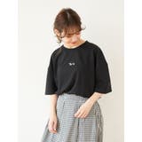ブラック | FILA カタカナミニロゴロングTシャツ | earth music&ecology
