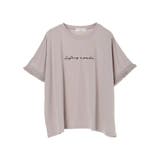 グレー | SLP 袖フリンジ刺繍Tシャツ | earth music&ecology