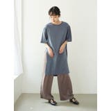 モカ | SET2点スリットワンピース+サテンワイドパンツ | earth music&ecology
