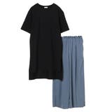 SET2点スリットワンピース+サテンワイドパンツ | earth music&ecology | 詳細画像27