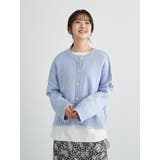 【WEB限定】ハンドステッチ風ニットカーディガン | earth music&ecology | 詳細画像3