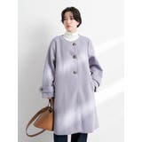 ノーカラーAラインコート | earth music&ecology | 詳細画像9