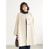 ノーカラーAラインコート | earth music&ecology | 詳細画像19