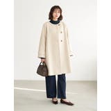 ノーカラーAラインコート | earth music&ecology | 詳細画像22