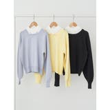 襟付きニットプルオーバー | earth music&ecology  | 詳細画像1 