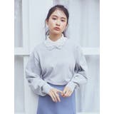 襟付きニットプルオーバー | earth music&ecology  | 詳細画像2 