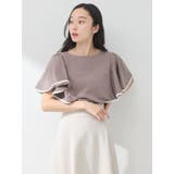 モカ | パイピングフレアスリーブカットソー | earth music&ecology