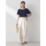 パイピングフレアスリーブカットソー | earth music&ecology | 詳細画像14