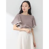 パイピングフレアスリーブカットソー | earth music&ecology | 詳細画像18