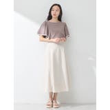 パイピングフレアスリーブカットソー | earth music&ecology | 詳細画像19