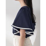 パイピングフレアスリーブカットソー | earth music&ecology | 詳細画像28