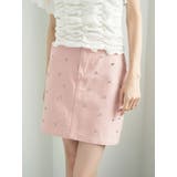 ピンク | ビジューデニムミニスカート | earth music&ecology 