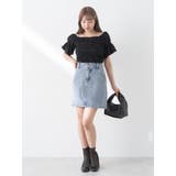 ビジューデニムミニスカート | earth music&ecology  | 詳細画像5 