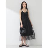 ドットチュールキャミワンピース | earth music&ecology  | 詳細画像2 