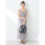 ライトグレー | シャーリングチュールワンピース | earth music&ecology 