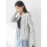 メランジリブカーディガン(gray) | earth music&ecology  | 詳細画像3