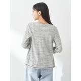 メランジリブカーディガン(gray) | earth music&ecology  | 詳細画像4