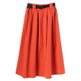Orange | ・ベルト付カラーフレアスカート | Green Parks 